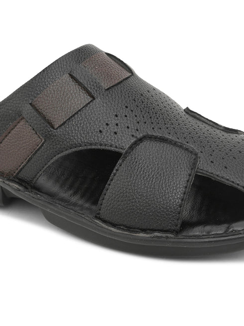 Zuuvo Step Leather Casual Clog Slipper Sandals for Men's | Breathable Mesh Sandal with Soft Sole | Casual Look for Men's | 2 Color option