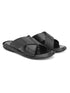 Men Strider Luxe Leather Slippers Daily Casual Wear Cross Straps Airmix Sole Sandals Casual Sandal