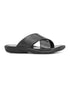 Men Strider Luxe Leather Slippers Daily Casual Wear Cross Straps Airmix Sole Sandals Casual Sandal