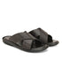 Men Strider Luxe Leather Slippers Daily Casual Wear Cross Straps Airmix Sole Sandals Casual Sandal