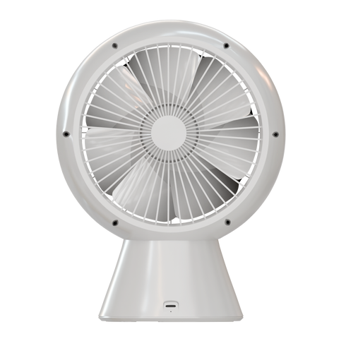 LA' FORTE Robo Cool 5W Mini Desk Fan | Rechargeable, Quiet, Auto-Rotation | 3 Speeds, 4000mAh Battery