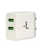 Flixx Mobile Wall Charger with Dual USB Output (2.1 Amp, White)
