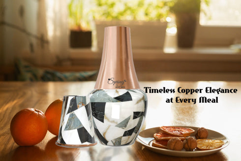 LA'FORTE Copper Bottle Venus Jar 1400 ml (Marble)