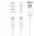 LA' FORTE 2 in 1 PVC Soft and Superior 1.3 m- (Compatible with Type C and Iphone ) White
