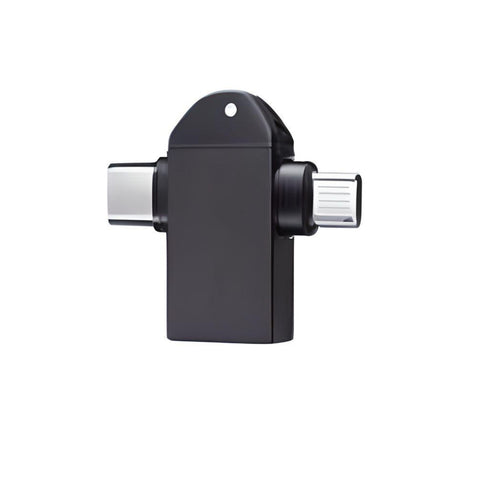 Flixx 2-in-1 OTG Adapter with Micro USB & Type-C Ports