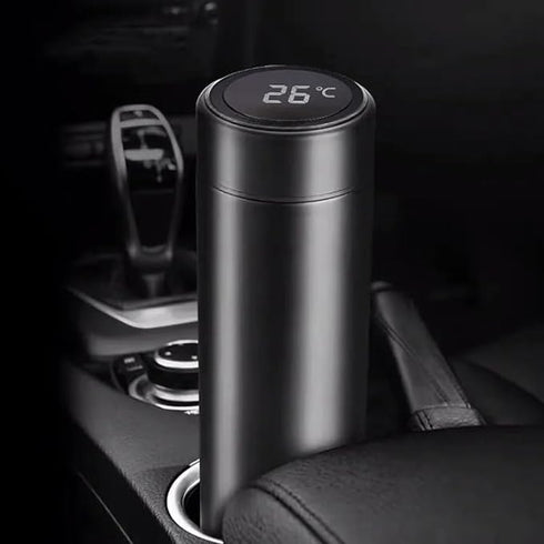 Double Walled Vacuum Insulated Water Bottle with LED Temperature Display (500 ml)