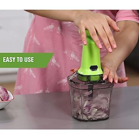 LA' FORTE Hand Push Chopper with Stainless Steel Blades 800 Ml (Random Color Supply)