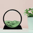 FEBLICH 3D Moving Sand Art Picture Glass Liquid Painting Natural Landscape Showpieces for Home Decor, Antique Gifts for Kids, Office Desktop Decoration, Desk Table Decorative Items (Green)
