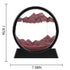 FEBLICH 3D Moving Sand Art Picture Glass Liquid Painting Natural Landscape Showpieces for Home Decor, Antique Gifts for Kids, Office Desktop Decoration, Desk Table Decorative Items (Green)