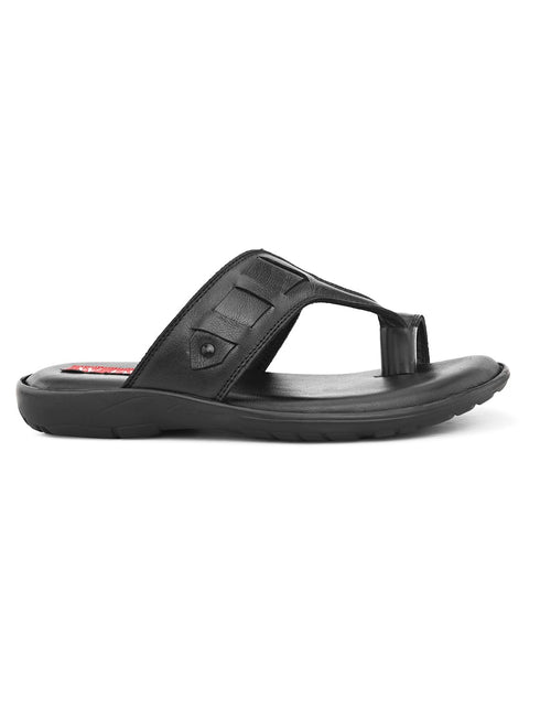 Cultural Craft Leather's Slipper | Trendy Men's slippers | Sandal | Durable | Ethnic | Causal Wear | Black