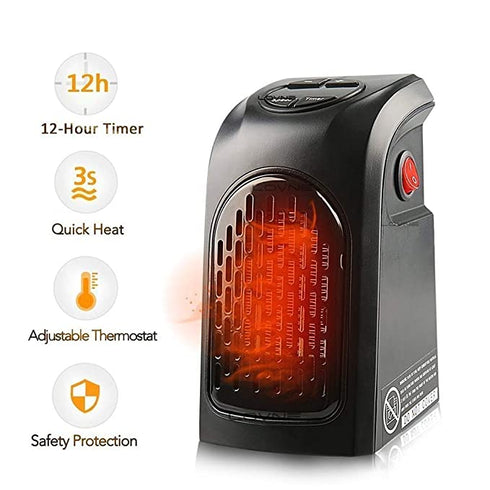 Mini portable wall outlet Fan blower heater with Advanced Ceramic Technology (400 W)
