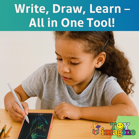 Toy Imagine 2-in-1 Pencil Case with LCD Writing Pad for Kids β Reusable Digital Drawing Slate & Stationery Box | Doodle & Scribble Gift for Boys & Girls (Pack of 1, Color May Vary)
