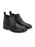ZUUVO Men's Black Pebbled Leather Chelsea Boots, Slip-On with Elastic Side Panel