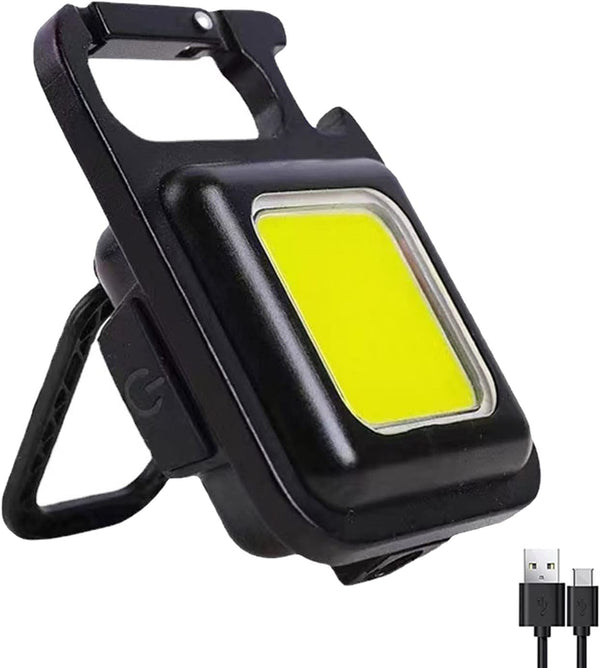 Rechargeable Mini Flashlights 1000 Lumen -COB/ Keychain/Bottle Opener/Waterproof