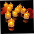 LED Tea Lights Candle (Diwali Diya) – Flameless, Crystal Design, Battery-Operated-6 Pcs
