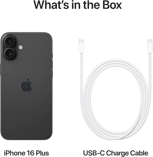 Apple iPhone 16 Plus 256 GB: 5G Mobile Phone with Camera Control, A18 Chip and a Big Boost in Battery Life. Works with AirPods; Black