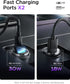 LA' FORTE Compact Mini Metal Dual Port Ultra Fast Car Charger, QCPD (QC- 3.0 & PD - 30 W)