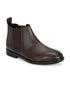ZUUVO Men's Black Pebbled Leather Chelsea Boots, Slip-On with Elastic Side Panel