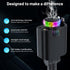 Starlight Retractable Car Charger with Aromatherapy, 5 in 1 Fast Charging 66W Car Phone Charger Adapter, USB C Car Accessories Compatible with iPhone 16/15/14/13/12/11 and Android (Black)