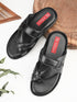 Heritage Chic Leather Slipper's | Daily Casual Slippers | Sandal | Formal | Causal | Black