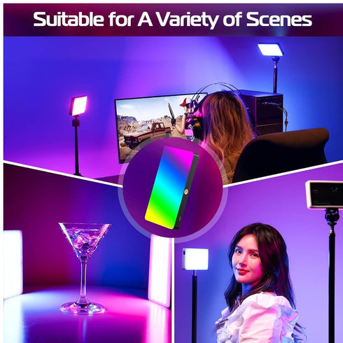 BKN M160 RGB Portable Pocket Camera Light Dimmable Panel Lamp | Full Color 2700-6500k 6.5W for Phone Photography Video Led Light 1800 mAh for Zoom Calls/Live Stream/Selfies/Makeup