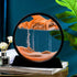 FEBLICH 3D Moving Sand Art Picture Glass Liquid Painting Natural Landscape Showpieces for Home Decor, Antique Gifts for Kids, Office Desktop Decoration, Desk Table Decorative Items (Green)