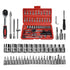 Flixx 46-Piece Socket Wrench Tool Kit Set, 1/4-Inch Drive Ratchet with Metric Sockets & Screwdriver Bits, Portable Repair Tool Set for Home, Auto, DIY Maintenance