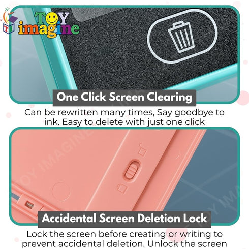 Toy Imagine 2-in-1 Pencil Case with LCD Writing Pad for Kids β Reusable Digital Drawing Slate & Stationery Box | Doodle & Scribble Gift for Boys & Girls (Pack of 1, Color May Vary)