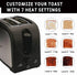 LA' FORTE POP UP Toaster - Stainless Steel - 7 Heat setting, Auto bread centering and removable tray