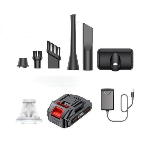 FLIXX 6-in-1 Mini Vacuum Cleaner / Air Duster / Air Blower – Brushless Motor, HEPA Filter, 48WH Rechargeable Battery