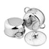 Spring by LA’ FORTE Stainless Steel 2-Tier Steamer & Casserole Set | Use as Single-Tier Cookware | Toughened Glass Lid | Riveted Handles