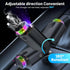Starlight Retractable Car Charger with Aromatherapy, 5 in 1 Fast Charging 66W Car Phone Charger Adapter, USB C Car Accessories Compatible with iPhone 16/15/14/13/12/11 and Android (Black)