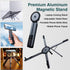 Wayona Aluminium Alloy Folding and Height Adjustable Stand Compatible with Laptop, Mobile and iPad, with Magnetic Feature for iPhone, Titanium Grey, Anodized Finish, 2026 Model