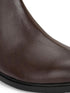 ZUUVO Men's Black Pebbled Leather Chelsea Boots, Slip-On with Elastic Side Panel