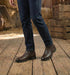 ZUUVO Men's Black Pebbled Leather Chelsea Boots, Slip-On with Elastic Side Panel