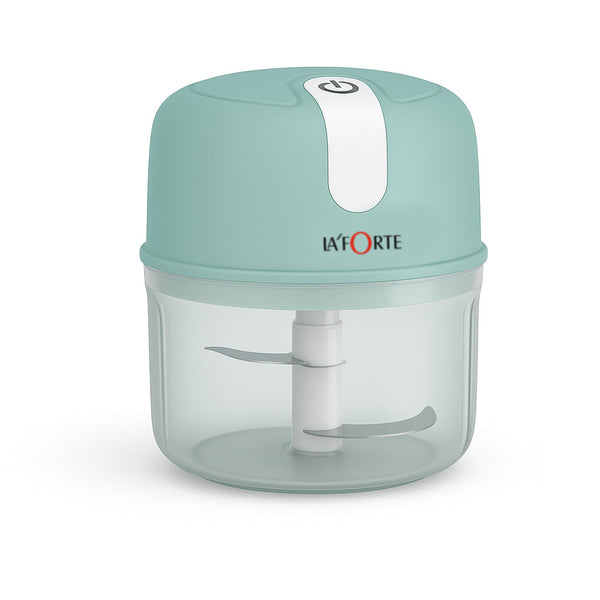 Mini Electric Chopper | Rechargeable | 250ml | Compact & Portable | Powerful Stainless Steel Blades | Onion, Garlic, Veggies & More