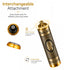 Professional 3-in-1 Electric Hair Trimmer for Men | Hair Clipper + Nose Trimmer + Foil Shaver | USB Type-C Rechargeable | Metal Body | 600mAh Battery | Cordless Beard & Hair Grooming Kit (Gold)