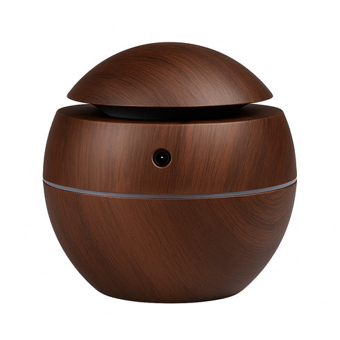 Flixx Wooden Aroma Diffuser & Cool Mist Humidifier | 130ml Capacity | USB Operated | Ultra-Quiet | Ambient Night Light | Ideal for Home & Office