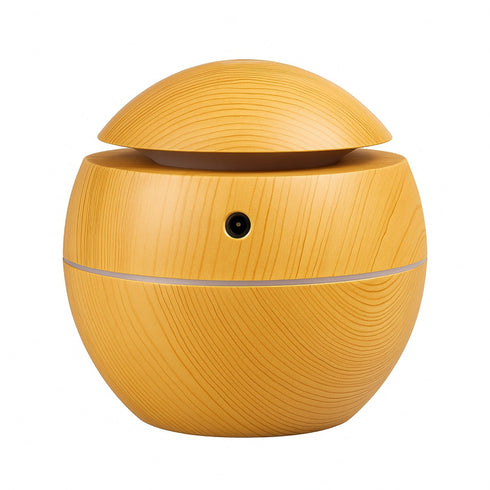 Flixx Wooden Aroma Diffuser & Cool Mist Humidifier | 130ml Capacity | USB Operated | Ultra-Quiet | Ambient Night Light | Ideal for Home & Office