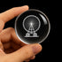 FLIXX 3D Crystal Ball Night Lamp | Warm LED Glow | USB Powered | Engraved K9 Crystal with Wooden Base | Romantic Gift for Bedroom, Home Décor, Anniversary & Gifting