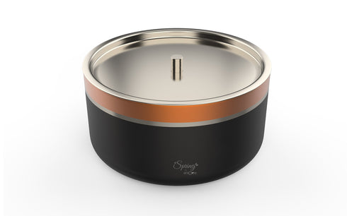 Double Wall Stainless Steel Casserole with Lid | 1200ml Capacity (1700ml Without Lid) | Food-Grade Steel | Multipurpose Serving Bowl | Black & Beige