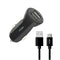 LA' FORTE Dual Port Car Charger 2.4 Amps with Type C Cable