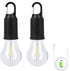 USB Rechargeable LED Bulb with Carabiner Hook 3 Light Modes USB Type C Charging (Pack of 2)
