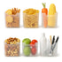 Set of 6 Multipurpose Frosted Plastic Storage Containers | Kitchen, Fridge, Bathroom & Desk Organiser | Compact & Durable Design