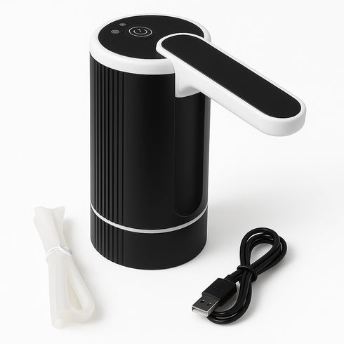 Rechargeable Automatic Water Dispenser Pump with 1200mAh Battery – Fits Standard Water Bottles – One-Touch Operation | USB Charging