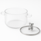 1600ml Multipurpose Borosilicate Glass Pot with Bear Knob Lid | Ideal for Cooking, Serving, Storage & More