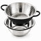 Spring by LA’ FORTE 2-in-1 Stainless Steel Bowl with Black Colander Set, 23.5 cm | Fruit & Vegetable Washer, Pasta/Noodle Strainer, Rice & Dal Rinse Bowl, Kitchen Prep & Drain Set