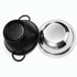 Spring by LA’ FORTE 2-in-1 Stainless Steel Bowl with Black Colander Set, 23.5 cm | Fruit & Vegetable Washer, Pasta/Noodle Strainer, Rice & Dal Rinse Bowl, Kitchen Prep & Drain Set