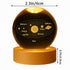 FLIXX 3D Crystal Ball Night Lamp | Warm LED Glow | USB Powered | Engraved K9 Crystal with Wooden Base | Romantic Gift for Bedroom, Home Décor, Anniversary & Gifting