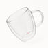 250ml Double-Walled Borosilicate Glass Cups | Transparent Insulated Coffee Mugs for Hot & Cold Beverages (Set of 2)